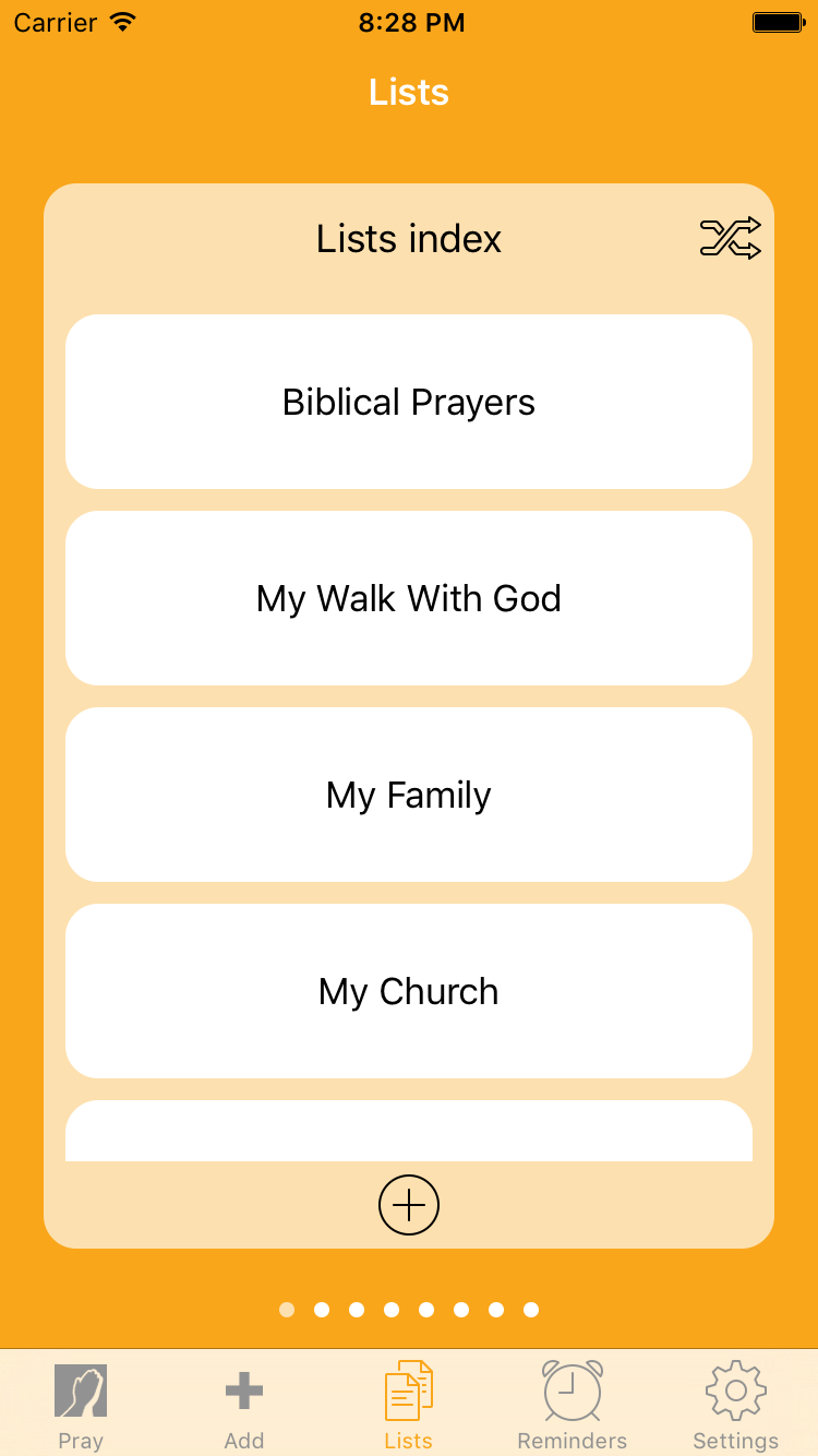 prayermate.lists