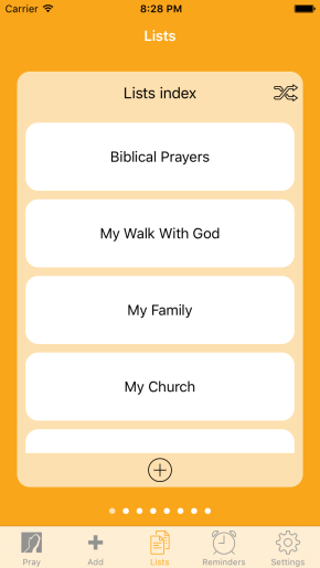 prayermate.lists